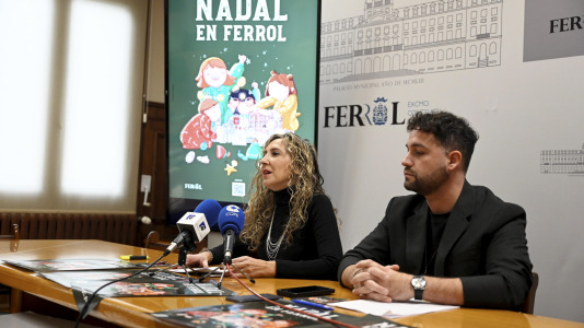 Momento de la presentación de la programación navideña ferrolana