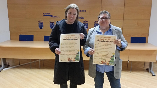 Iria Saavedra y Mar Gómez durante la presentación del evento